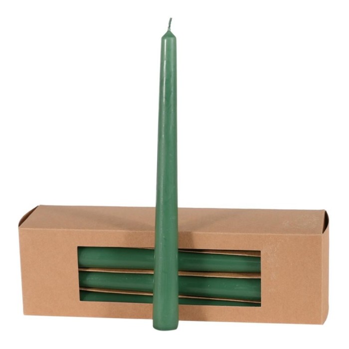 CANDELA CONICA H.250MM. D.21MM. VERDE